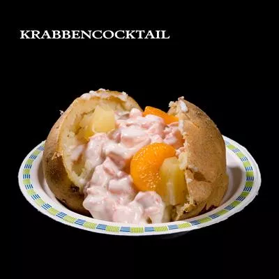 gebackene Kartoffeln mit Krabbencocktail